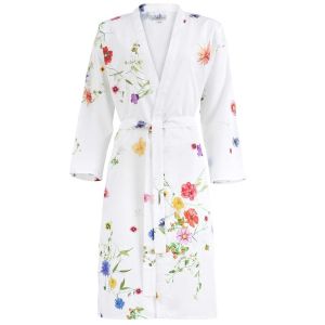 Fleurs Volantes White Kimono unlined XL by Christian Fischbacher