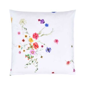 Fleurs Volantes White Pillow Case King by Christian Fischbacher