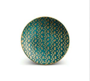 Fortuny Dinnerware Canape Plates Tapa Teal Set/4 by L'Objet