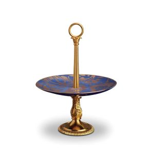 Fortuny Dinnerware Server Dessert - Melagrana Blue by L'Objet