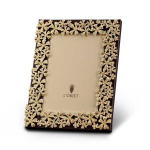 Garland Frame Gold + Yellow Crystals 5x7 by L'Objet