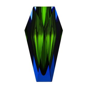 Gema Vase Aqua/Resada 25.5cm by Moser
