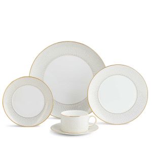 Gio Gold Dinnerware Set, 5 Pieces by Wedgwood