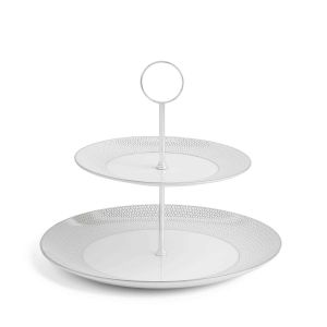 Gio Platinum 2 Tier Cake Stand by Wedgwood
