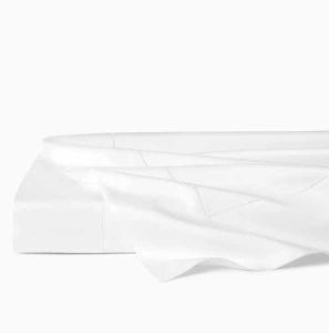 Giotto White Twin Flat Sheet by Sferra
