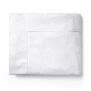 Giza 45 Jacquard White Queen Duvet Cover by Sferra