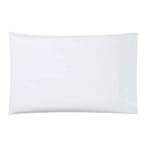 Giza 45 Percale White King Pillowcase Pair by Sferra