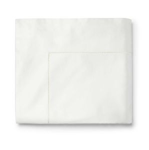 Giza 45 Sateen Ivory King Flat Sheet by Sferra
