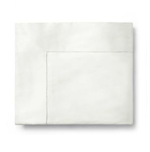 Giza 45 Sateen Ivory Queen Duvet Cover by Sferra