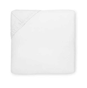 Giza 45 Sateen White King Bottom Fitted by Sferra