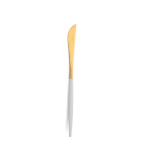 Goa White Gold Dessert Knife by Cutipol