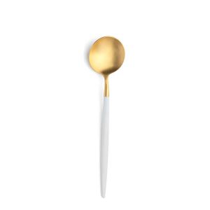 Goa White Gold Dessert Spoon by Cutipol