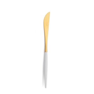 Goa White Gold Dinner Knife by Cutipol