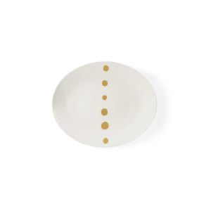 Golden Pearls Oval Dish / Plate 24 Cm by Dibbern