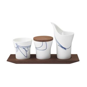 Granat Set Of 3 Breakfast-/Antipasti Dishes On Tray by Hering Berlin