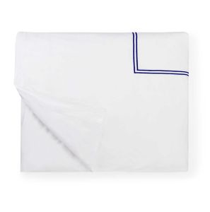 Grande Hotel White/Navy Twin Duvet Cover by Sferra