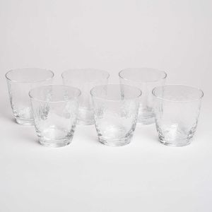 Hammered Tumbler Set of 6 by Toyo-Sasaki Glass
