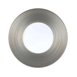 Hemisphere Platinum Full Rim Dinner Plate O/S by JL Coquet