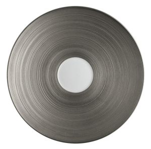 Hemisphere Platinum Full Rim Tea Saucer by JL Coquet