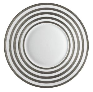 Hemisphere Platinum Stripes Dinner Plate 26,5cm by JL Coquet