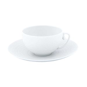 Hemisphere Satin White Breakfast Cup by JL Coquet