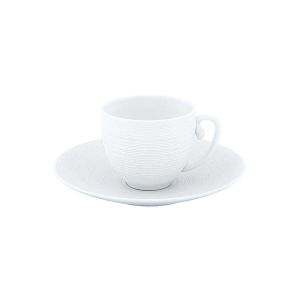 Hemisphere Satin White Coffee Cup Extra by JL Coquet