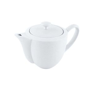 Hemisphere Satin White Coffee Pot Large by JL Coquet
