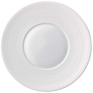 Hemisphere Satin White Plate 24cm by JL Coquet