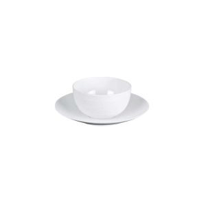 Hemisphere Satin White Sauce Boat Cup by JL Coquet