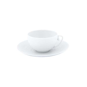 Hemisphere Satin White Tea Saucer by JL Coquet