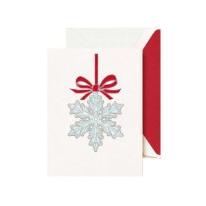 Holiday Cards Snowflake Ornament Set Of 10 by Crane
