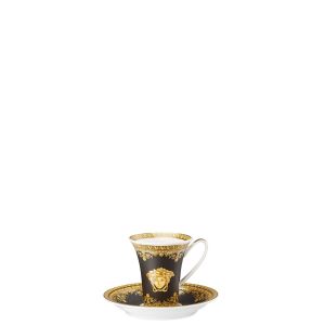 I Love Baroque Nero Ad Cup & Saucer 5 In by Versace