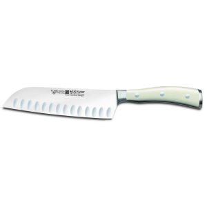 Ikon Creme Santoku 7&quot hollow gr. by Wusthof Trident