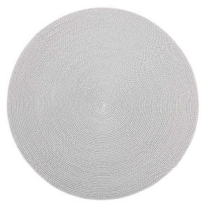 Indo 2-Tone Round Placemat Grey/Natural by Deborah Rhodes