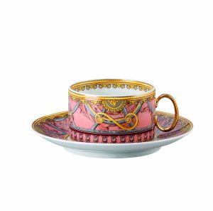 La Scala Del Palazzo Rosa Tea Cup & Saucer by Versace