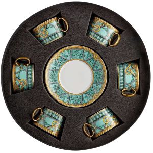 La Scala del Palazzo Verde Tea Cup & Saucer Set/Six Round Hat Box by Versace
