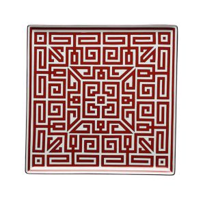Labirinto Scarlatto Vide Poche Squared Plate by Richard Ginori