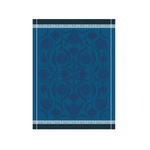 L'Ail - Blue Tea Towel by Le Jacquard Francais