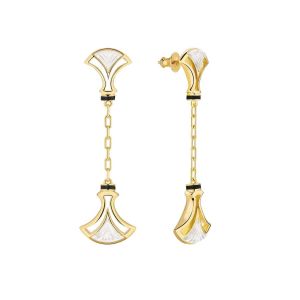 Larcade 18k Gold Plated Drop Earrings Clear by Lalique