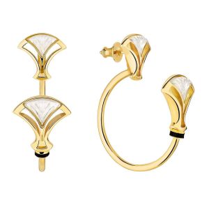 Larcade 18k Gold plated Hoop Earrings Clear by Lalique