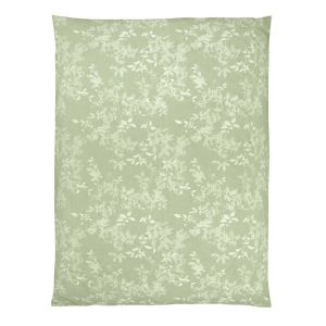 Leaves Verso Grey Green Duvet Cover Queen by Christian Fischbacher
