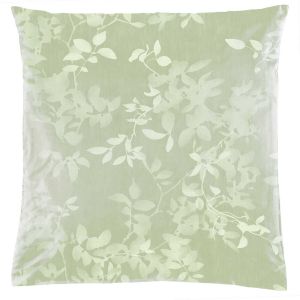 Leaves Verso Grey Green Pillow Case King by Christian Fischbacher