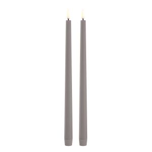 LED Slim Taper Candle Sandstone 2-Pack by Uyuni