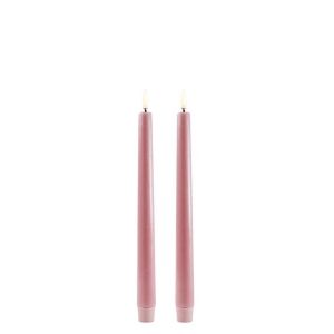 LED Taper Candle Dusty Rose 2-Pack by Uyuni