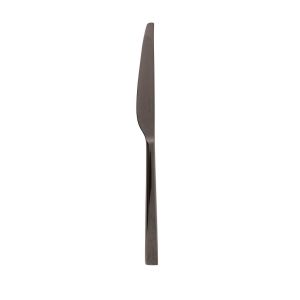 Linea Q Black PVD Dessert Knife, Solid Handle by Sambonet