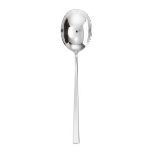Linea Q Silverplated Bouillon Spoon by Sambonet
