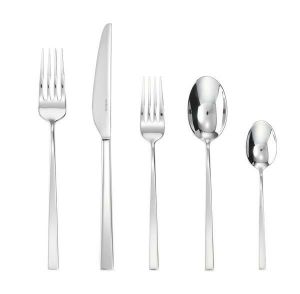 Linea Q Stainless 5 Pcs Place Setting with Hollow Handle Knife by Sambonet