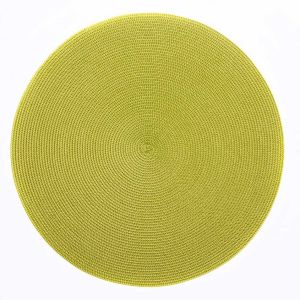 Linen Braid Round Placemat Avocado by Deborah Rhodes