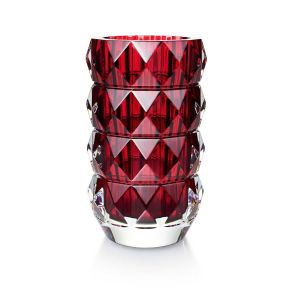 Louxor Round Vase Red by Baccarat