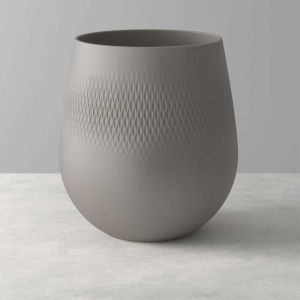 Manufacture Collier Taupe Vase Large Carre by Villeroy & Boch